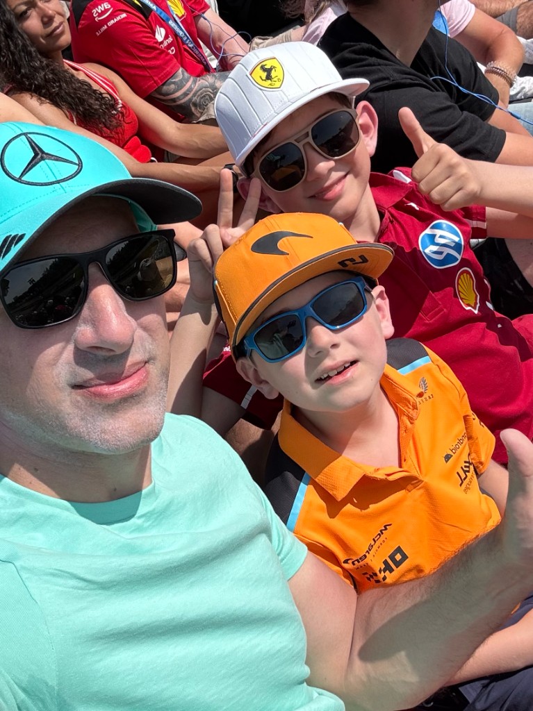 Quick Racing creators at the track